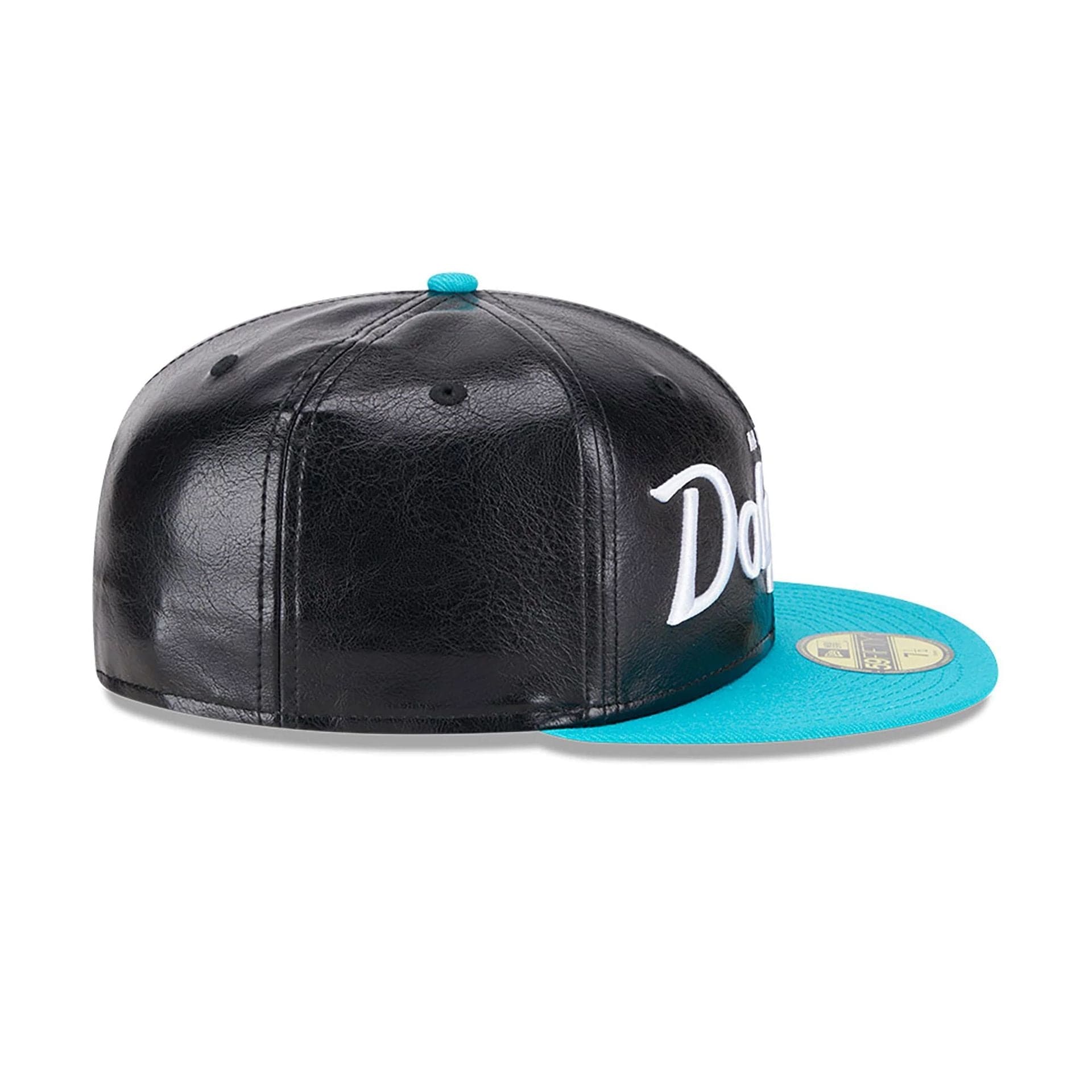 Miami Dolphins Faux Leather Crown Black 59FIFTY Fitted Cap