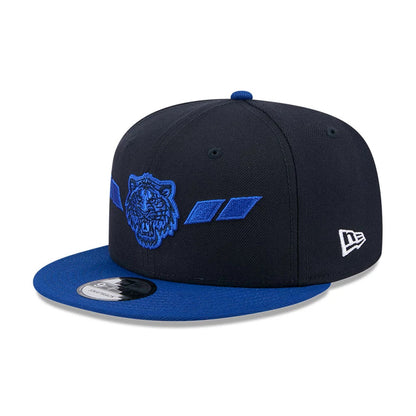 Pictured is this MLB Evergreen Detroit Tigers 9FIFTY Snapback cap in navy. 1