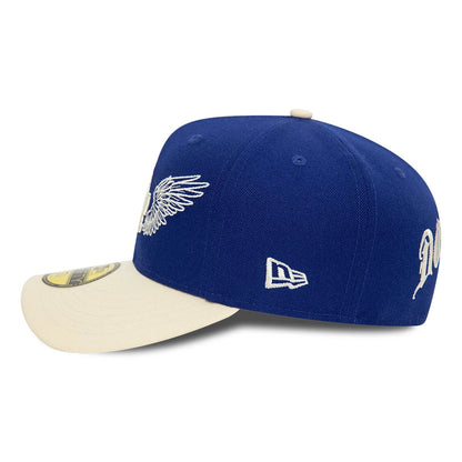 Pictured is this LA Dodgers MLB Team Wings Navy 59FIFTY Fitted Cap 7