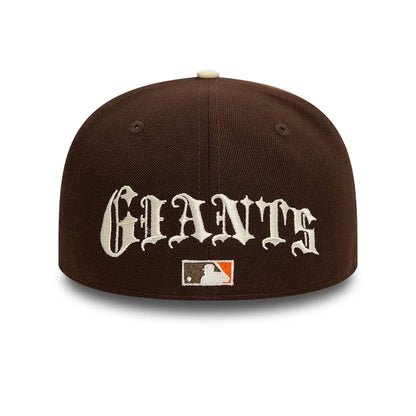 Pictured is this San Francisco Giants MLB Team Wings Dark Brown 59FIFTY Fitted Cap 3