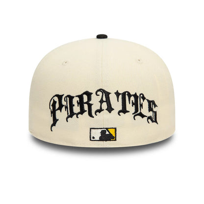 Pictured is this Pittsburgh Pirates MLB Team Wings Light Beige 59FIFTY Fitted Cap 5