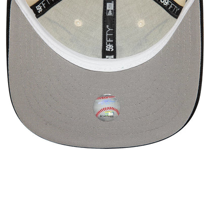Pictured is this Pittsburgh Pirates MLB Team Wings Light Beige 59FIFTY Fitted Cap 2