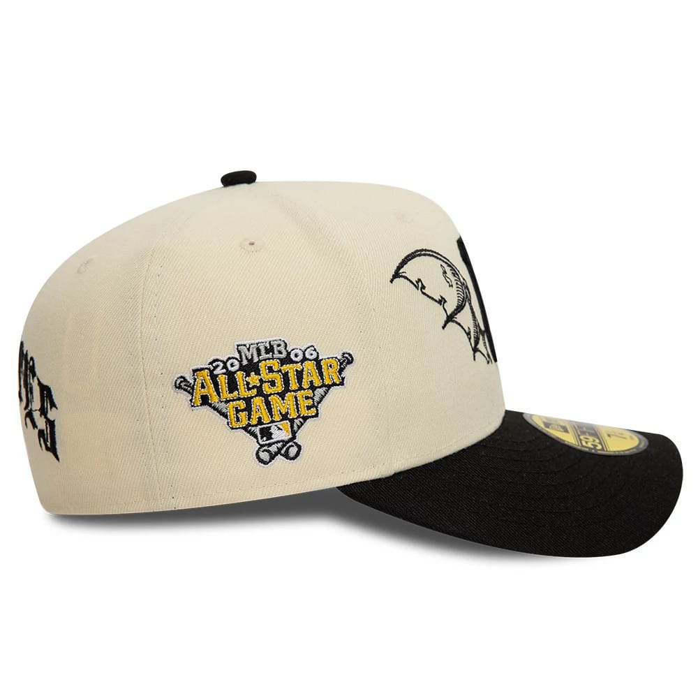 Pictured is this Pittsburgh Pirates MLB Team Wings Light Beige 59FIFTY Fitted Cap 6