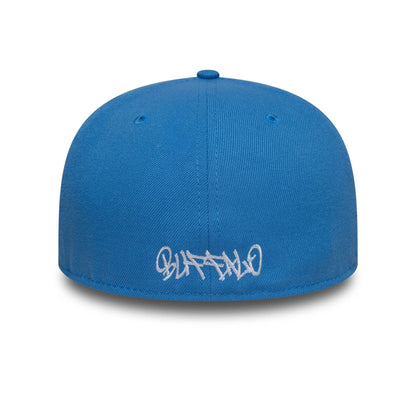 This is a New Era Oversized Script Blue 59FIFTY Fitted Cap 7