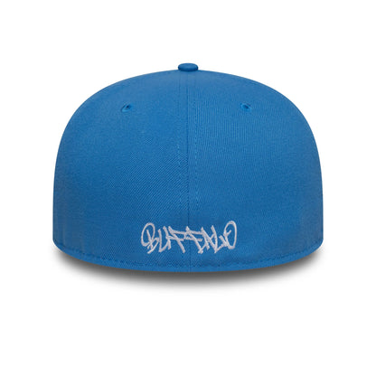 This is a New Era Oversized Script Blue 59FIFTY Fitted Cap 7