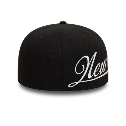 This is a New Era Side Script Black 59FIFTY Fitted Cap 5