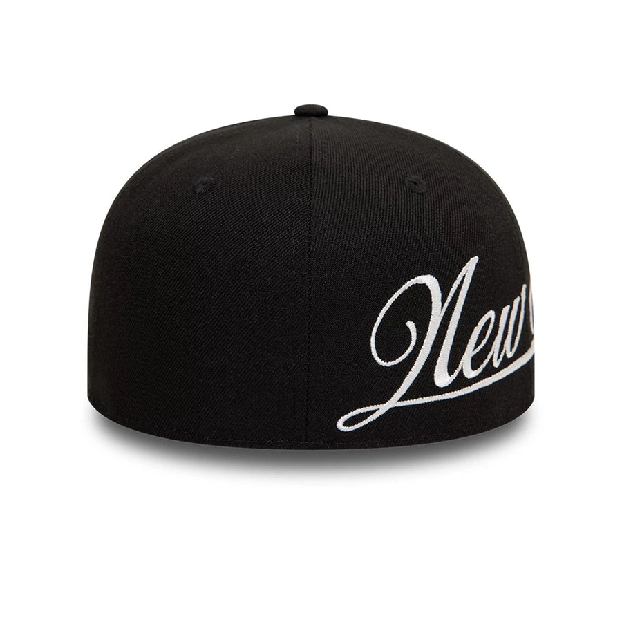 This is a New Era Side Script Black 59FIFTY Fitted Cap 5
