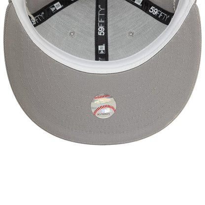 This is a Atlanta Braves MLB Zodiac Grey 59FIFTY Fitted Cap 5