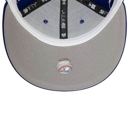 Pictured is this LA Dodgers MLB Zodiac 59FIFTY Fitted Cap in dark blue. 5