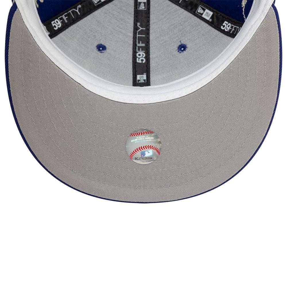 Pictured is this LA Dodgers MLB Zodiac 59FIFTY Fitted Cap in dark blue. 5
