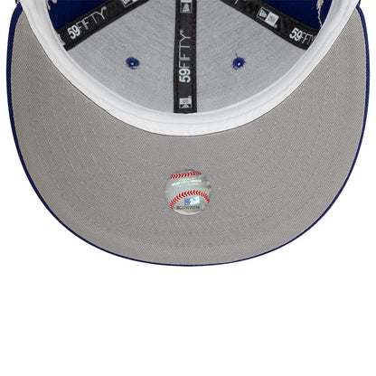 Pictured is this LA Dodgers MLB Zodiac 59FIFTY Fitted Cap in dark blue. 5