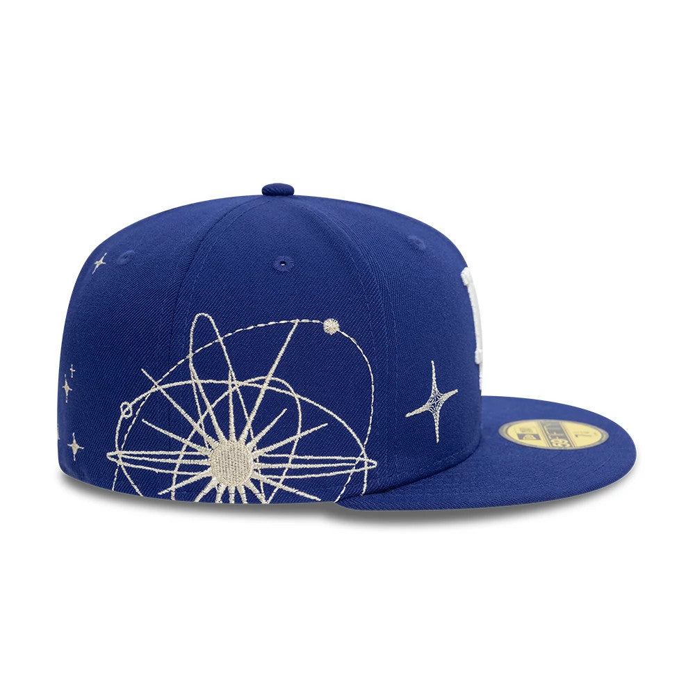 Pictured is this LA Dodgers MLB Zodiac 59FIFTY Fitted Cap in dark blue. 7