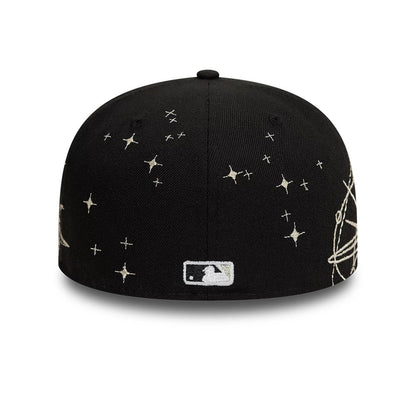 Pictured is this Chicago White Sox MLB Zodiac Black 59FIFTY Fitted Cap 4