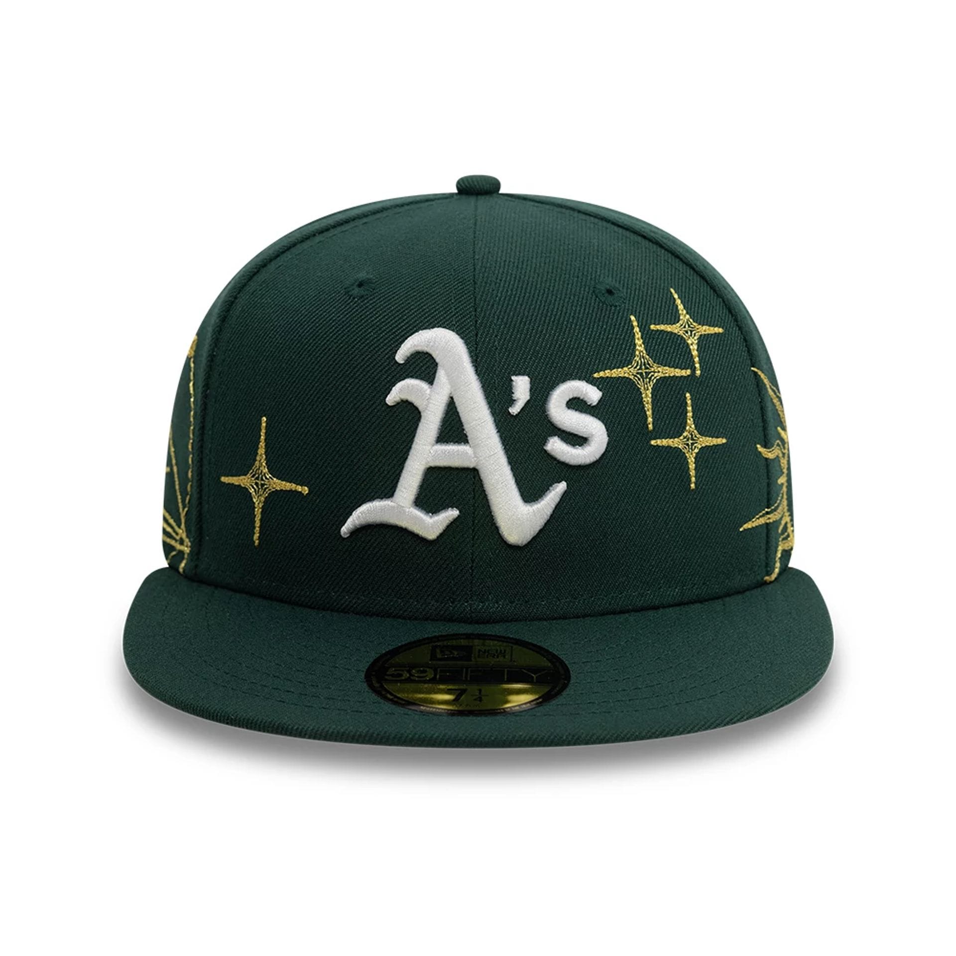 Pictured is this Oakland Athletics MLB Zodiac Dark Green 59FIFTY Fitted Cap 3