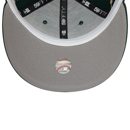 Pictured is this Oakland Athletics MLB Zodiac Dark Green 59FIFTY Fitted Cap 2