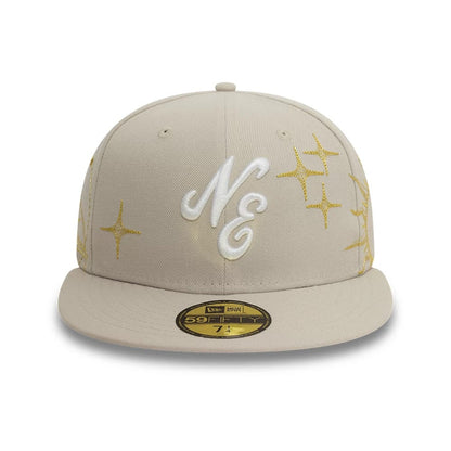 Pictured is this New Era Zodiac Light Beige 59FIFTY Fitted Cap 3