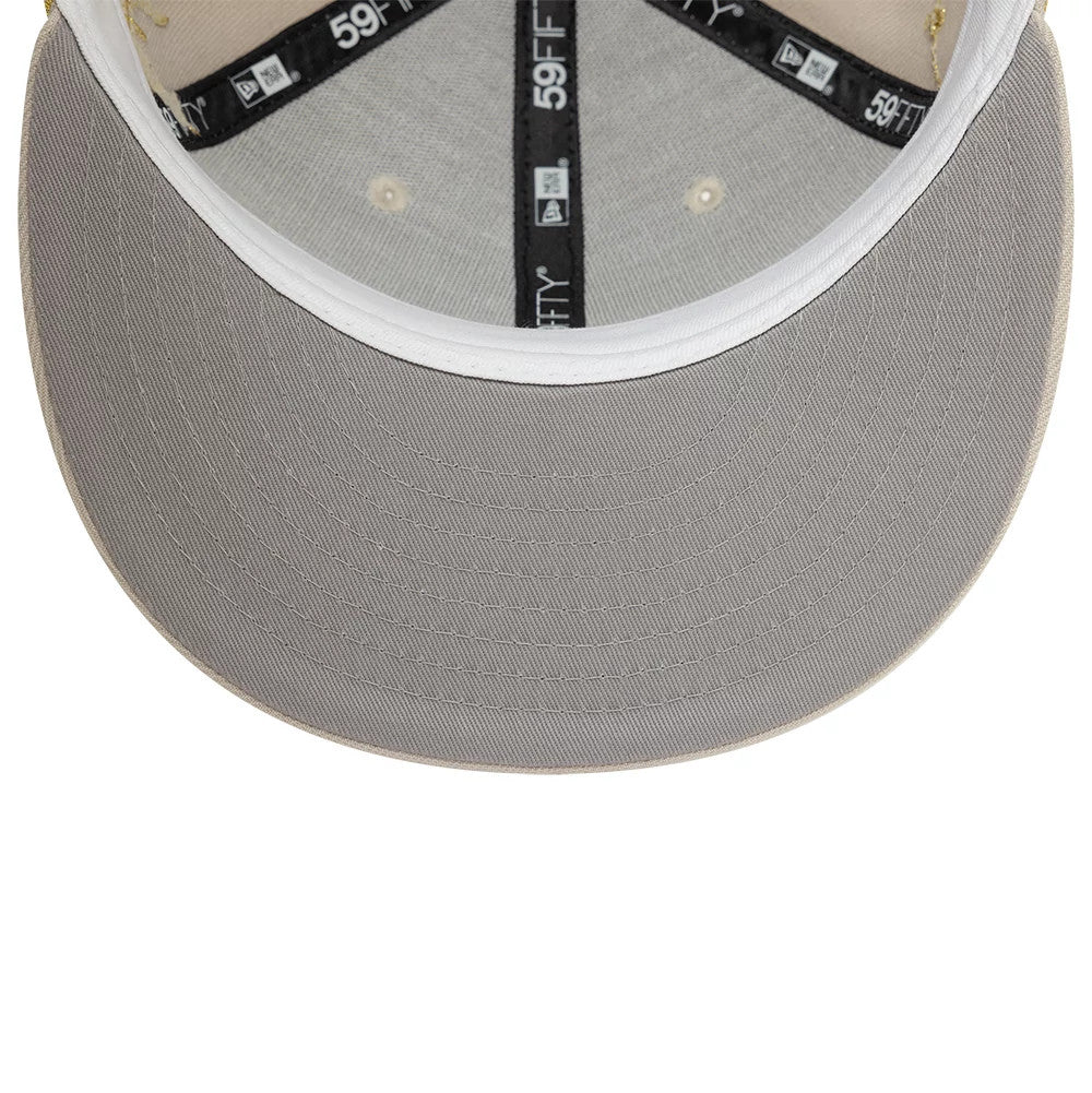 Pictured is this New Era Zodiac Light Beige 59FIFTY Fitted Cap 5