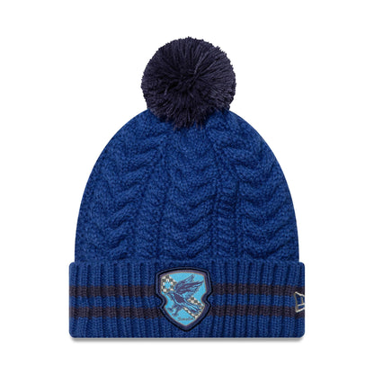 This is a Harry Potter Youth Harry Potter Blue Bobble Knit Beanie Hat 1