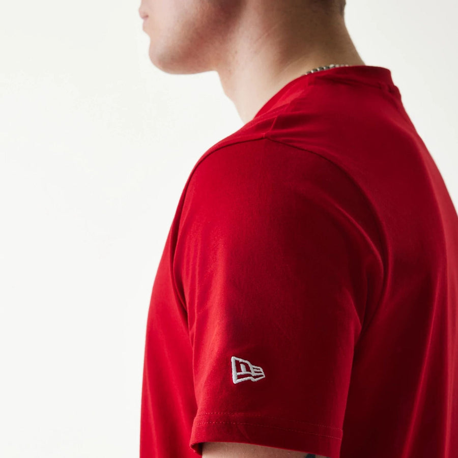 The Male model is wearing LA Angels MLB Regular Red T-Shirt 6