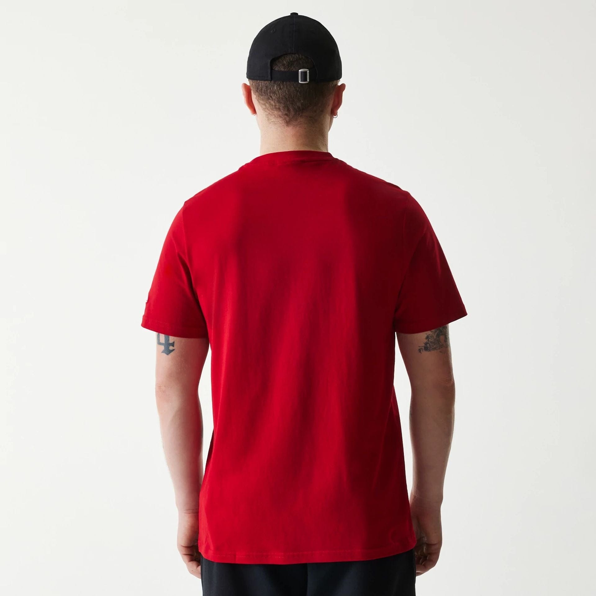 The Male model is wearing LA Angels MLB Regular Red T-Shirt 2