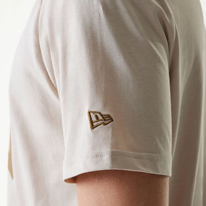 The Male model is wearing New York Yankees MLB Regular Cream T-Shirt 6