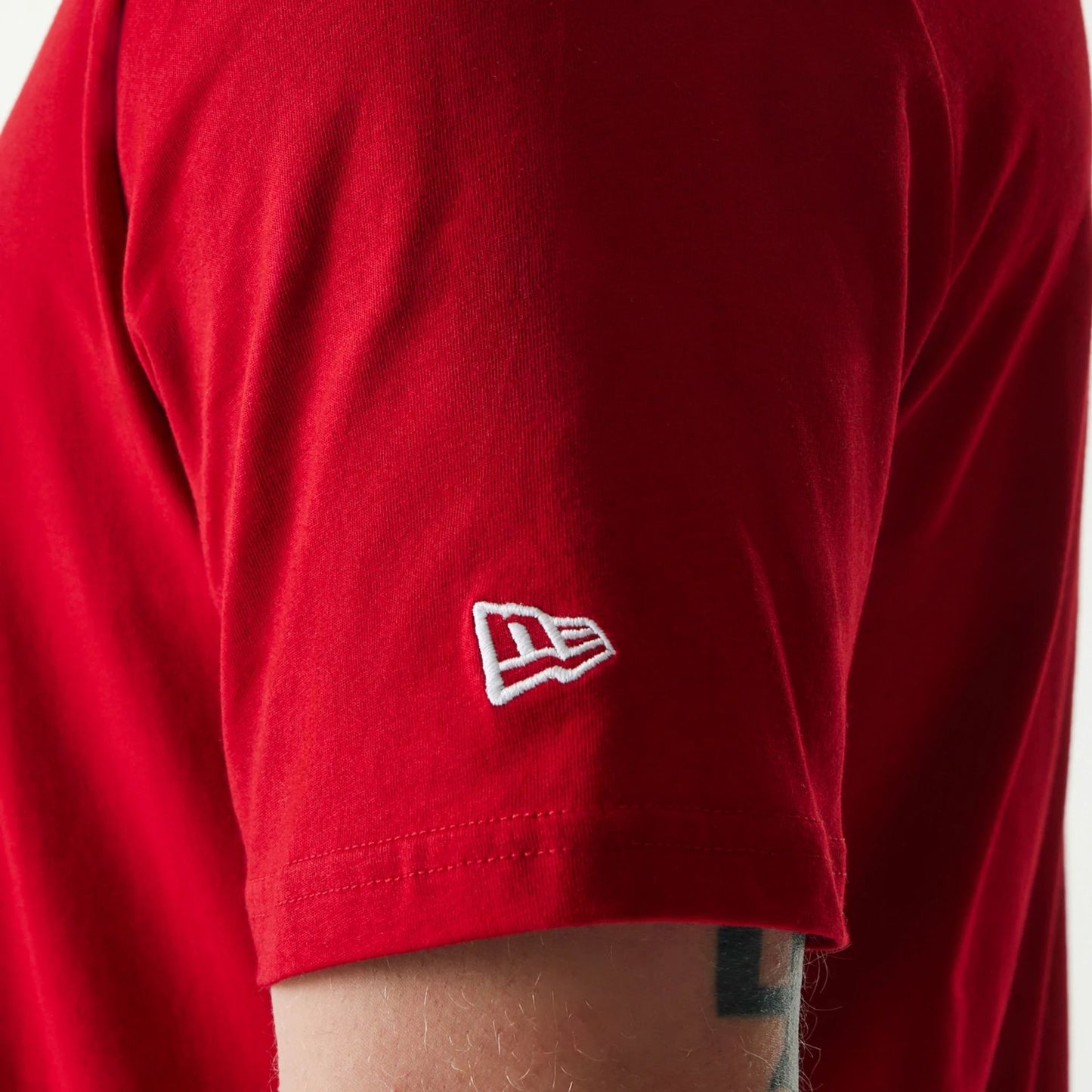 The Male model is wearing New York Yankees MLB Regular Red T-Shirt 6