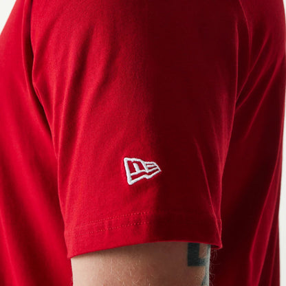 The Male model is wearing New York Yankees MLB Regular Red T-Shirt 6