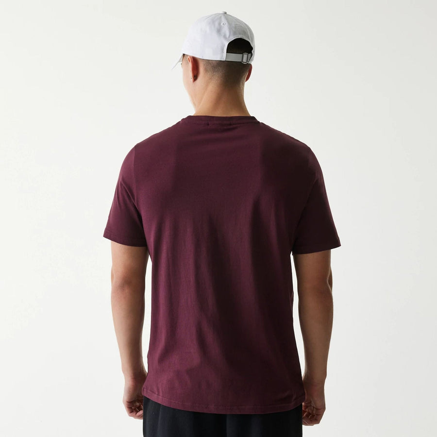 The Male model is wearing New York Yankees MLB Regular Dark Purple T-Shirt 2