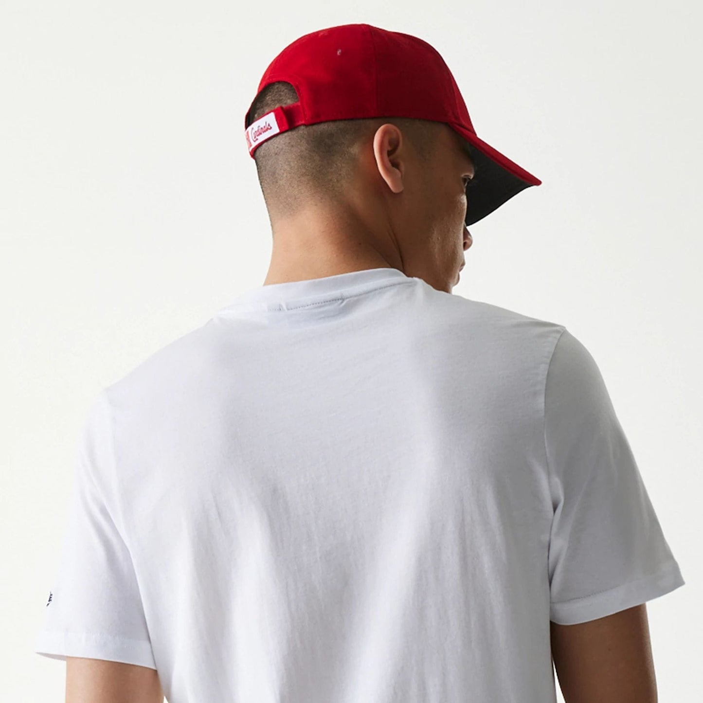 The Male model is wearing St. Louis Cardinals MLB Regular White T-Shirt 7