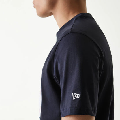 The Male model is wearing Cleveland Guardians MLB Regular Navy T-Shirt 6