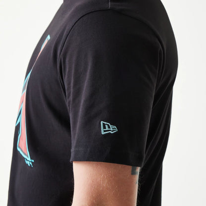 The Male model is wearing Arizona Diamondbacks MLB Regular Black T-Shirt 6