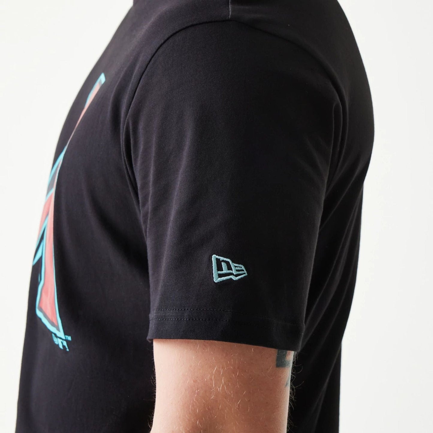 The Male model is wearing Arizona Diamondbacks MLB Regular Black T-Shirt 6