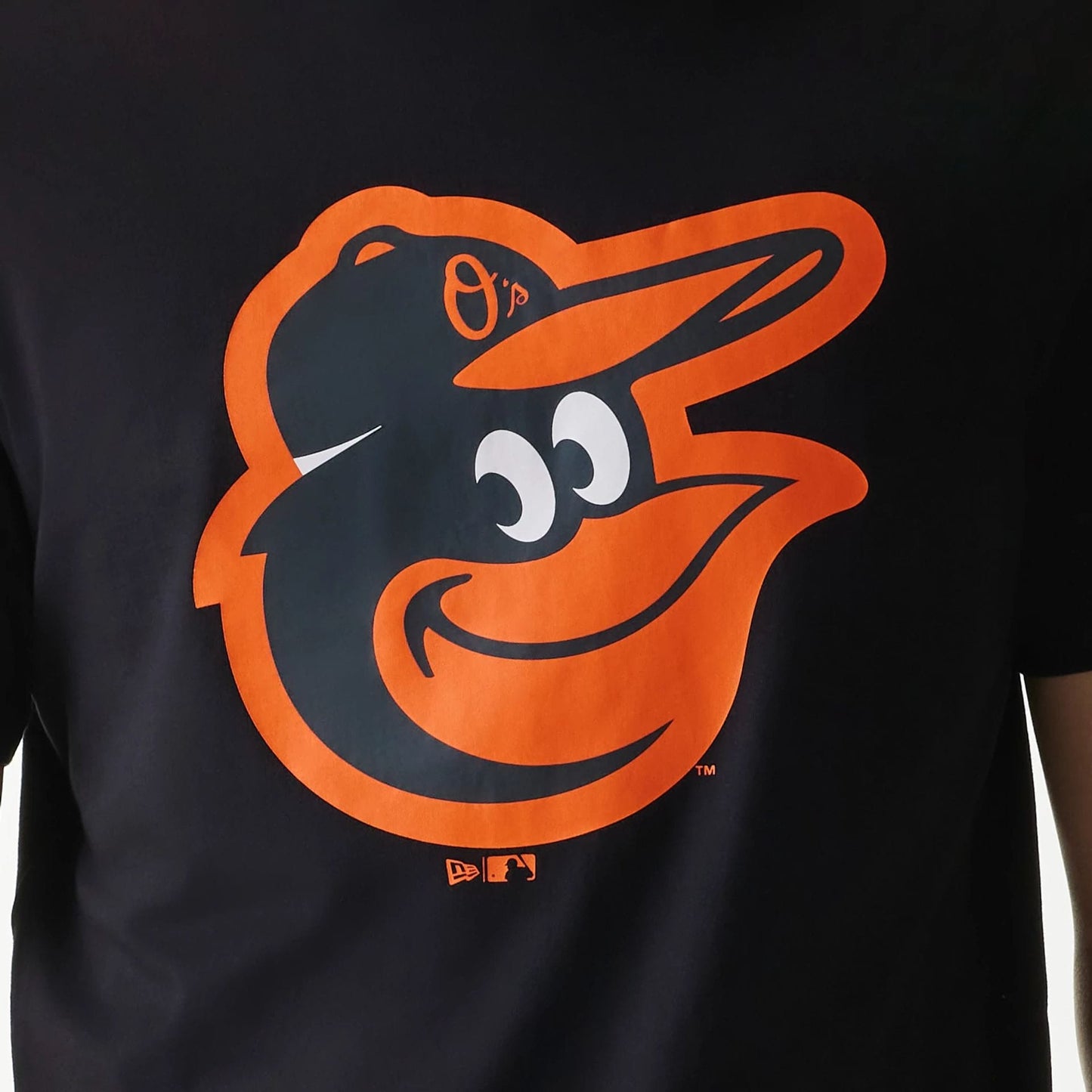 The Male model is wearing Baltimore Orioles MLB Regular Black T-Shirt 4
