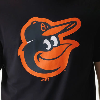 The Male model is wearing Baltimore Orioles MLB Regular Black T-Shirt 4