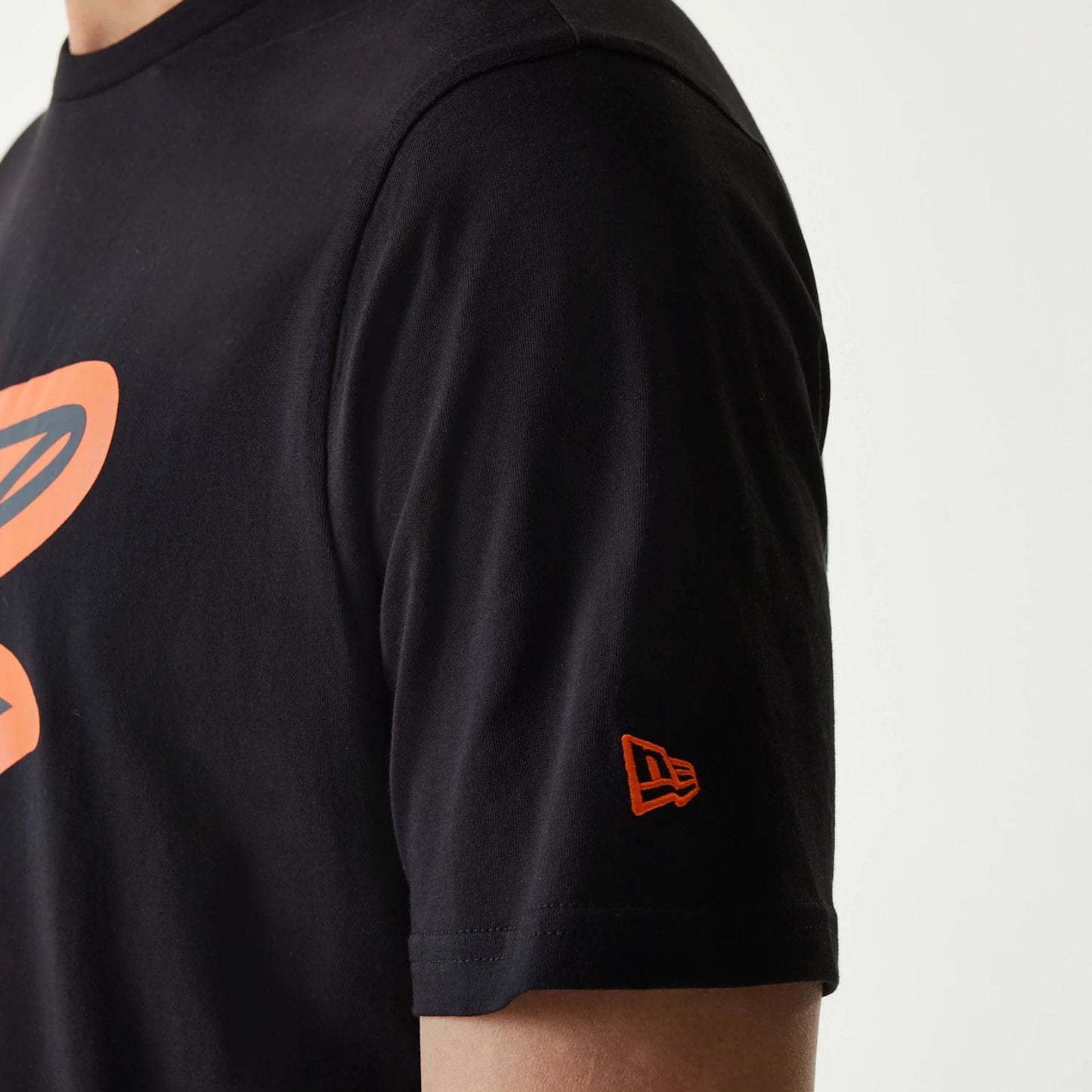 The Male model is wearing Baltimore Orioles MLB Regular Black T-Shirt 5