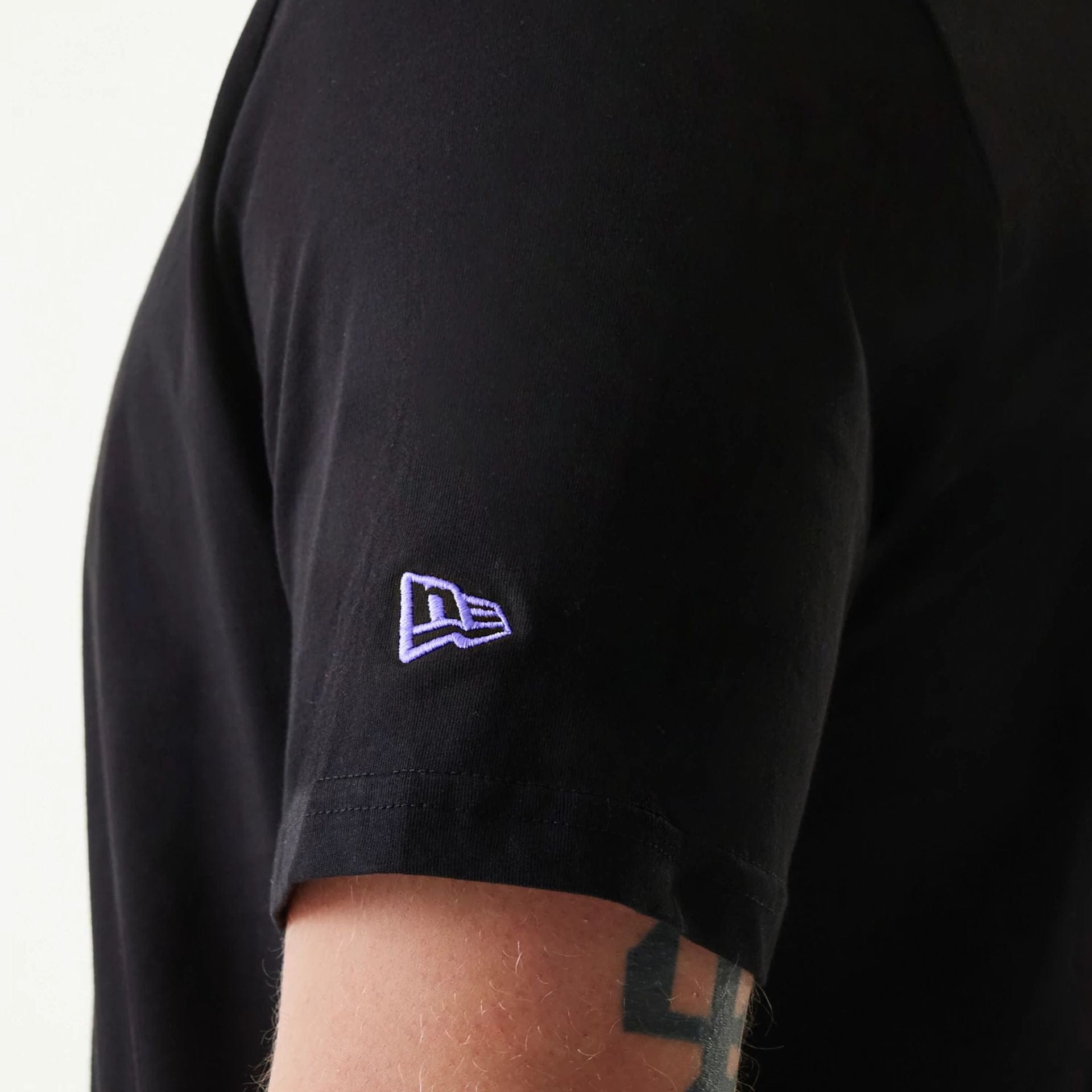 The Male model is wearing Colorado Rockies MLB Regular Black T-Shirt 6