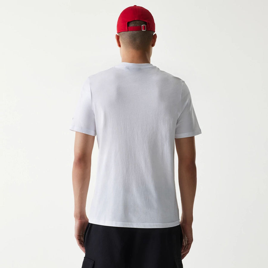 The Male model is wearing Toronto Blue Jays MLB Regular White T-Shirt 2