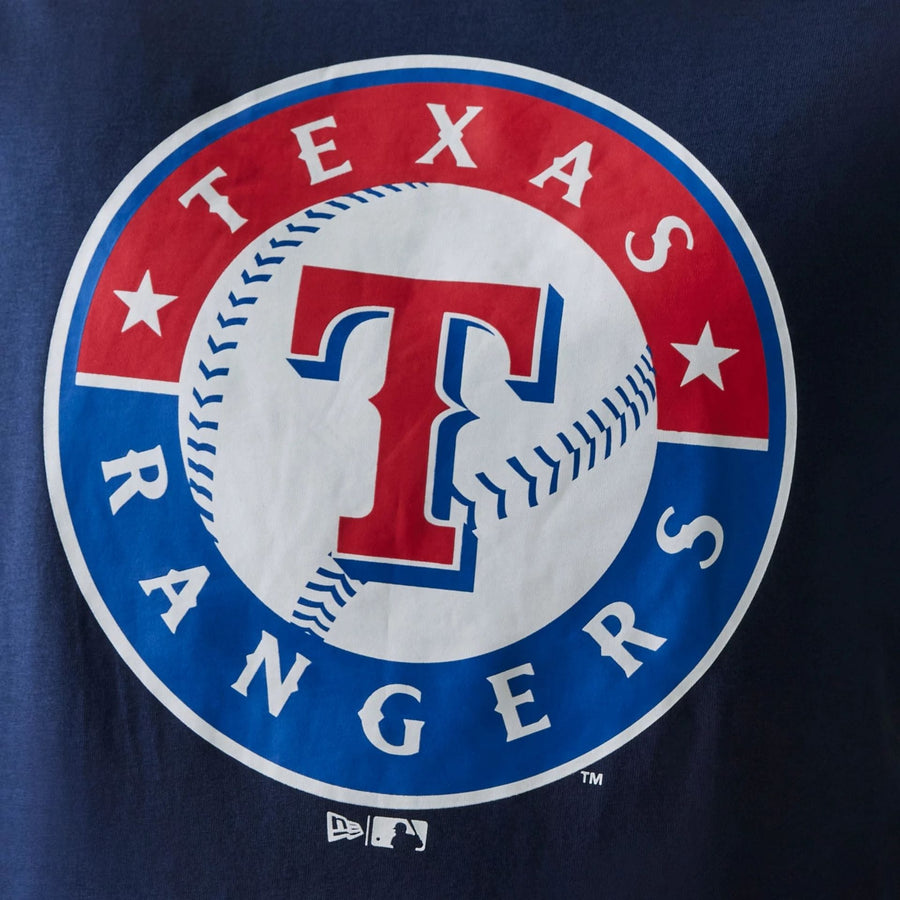 The Male model is wearing Texas Rangers MLB Regular Dark Blue T-Shirt 4