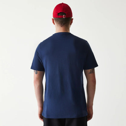 The Male model is wearing Texas Rangers MLB Regular Dark Blue T-Shirt 2