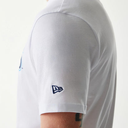 The Male model is wearing Tampa Bay Rays MLB Regular White T-Shirt 6