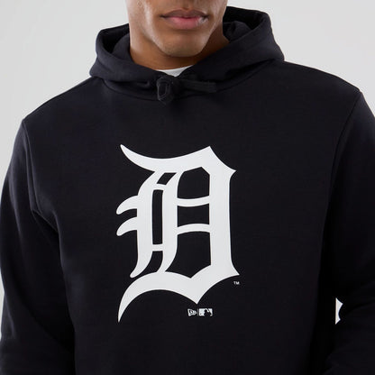 The Male model is wearing Detroit Tigers MLB Navy Pullover Hoodie 3