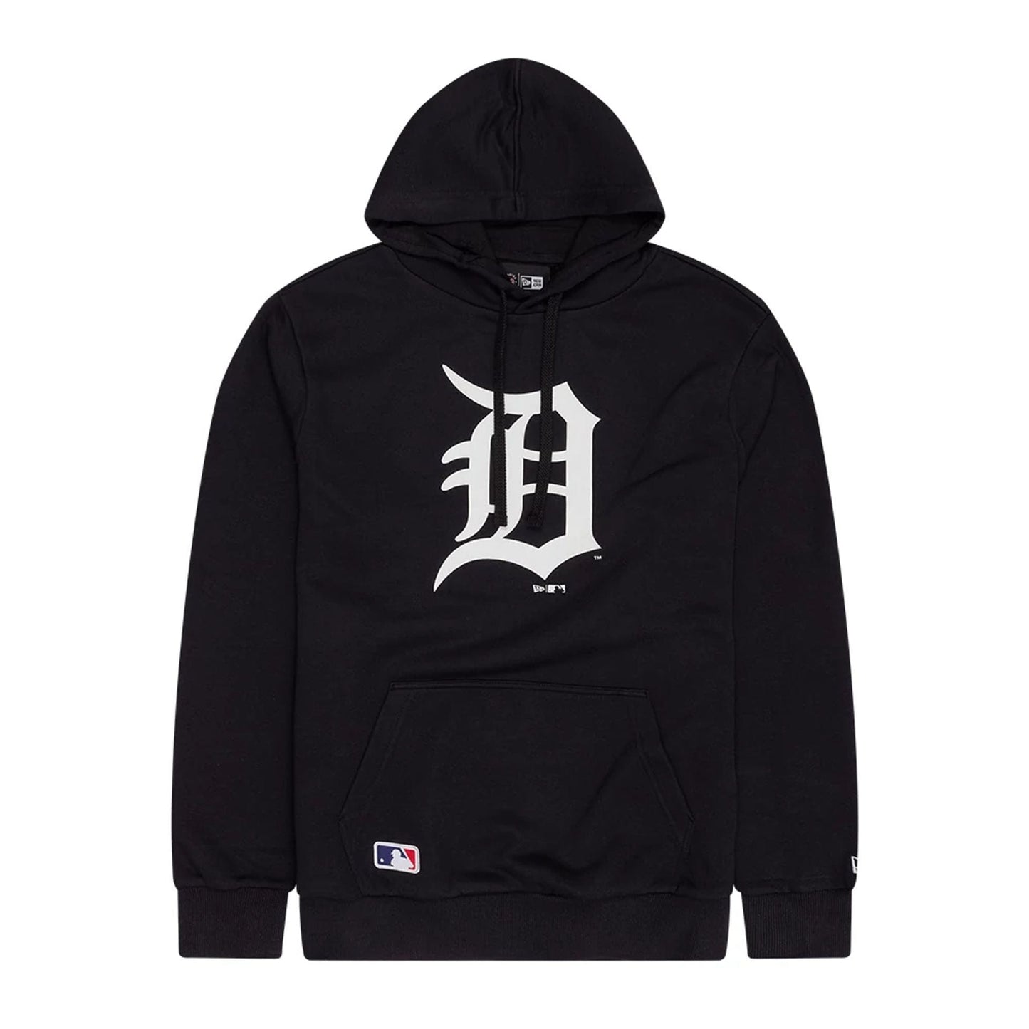 The Male model is wearing Detroit Tigers MLB Navy Pullover Hoodie 1
