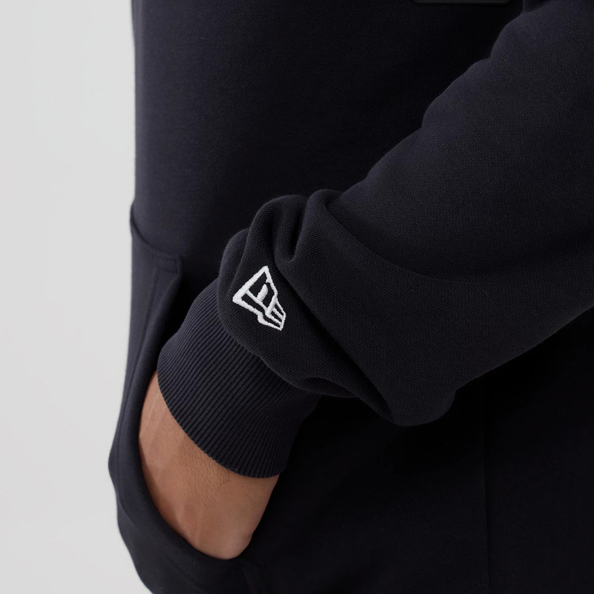The Male model is wearing Detroit Tigers MLB Navy Pullover Hoodie 5