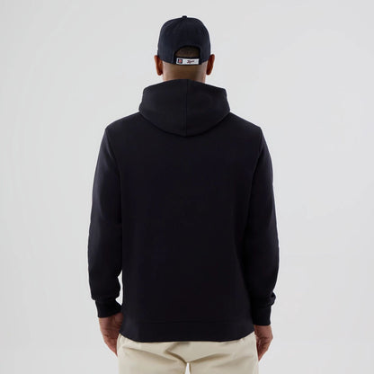 The Male model is wearing Detroit Tigers MLB Navy Pullover Hoodie 2