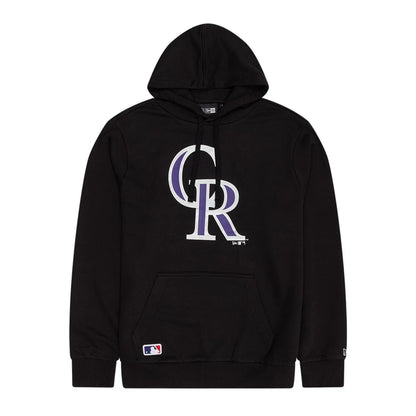 The Male model is wearing Colorado Rockies MLB Black Pullover Hoodie 1