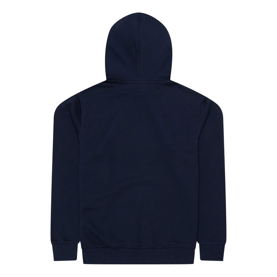 The Male model is wearing Boston Red Sox MLB Regular Dark Blue Pullover Hoodie 2