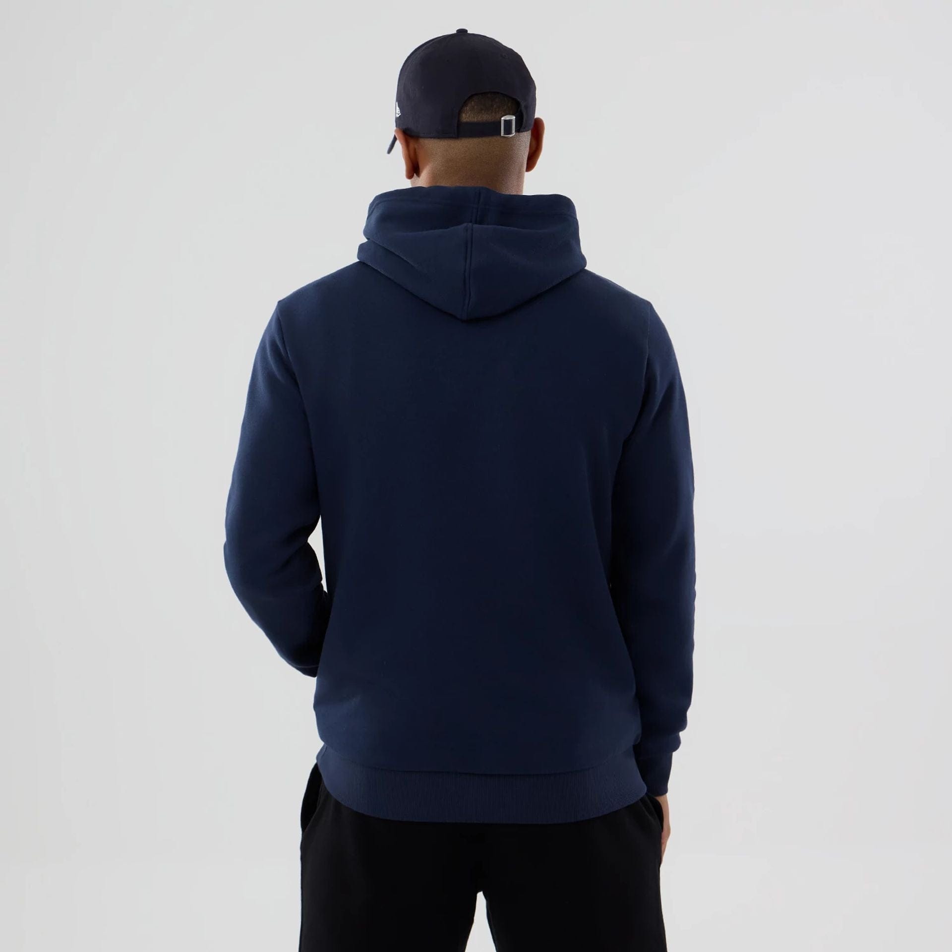 The Male model is wearing LA Angels MLB Dark Blue Pullover Hoodie 2