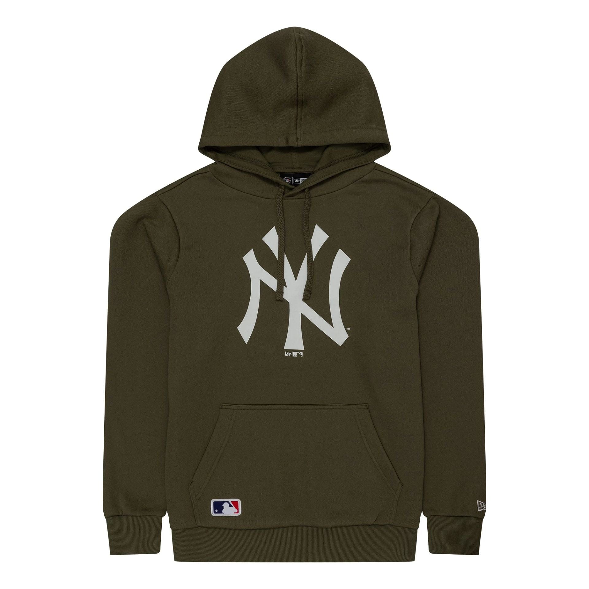 The Male model is wearing New York Yankees MLB Regular Green Pullover Hoodie 1