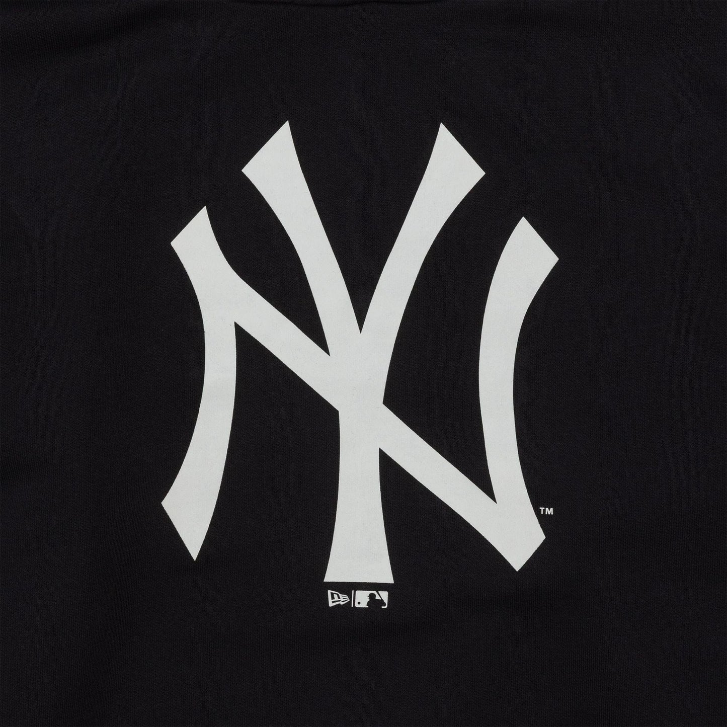 The Male model is wearing New York Yankees MLB Regular Navy Pullover Hoodie 3