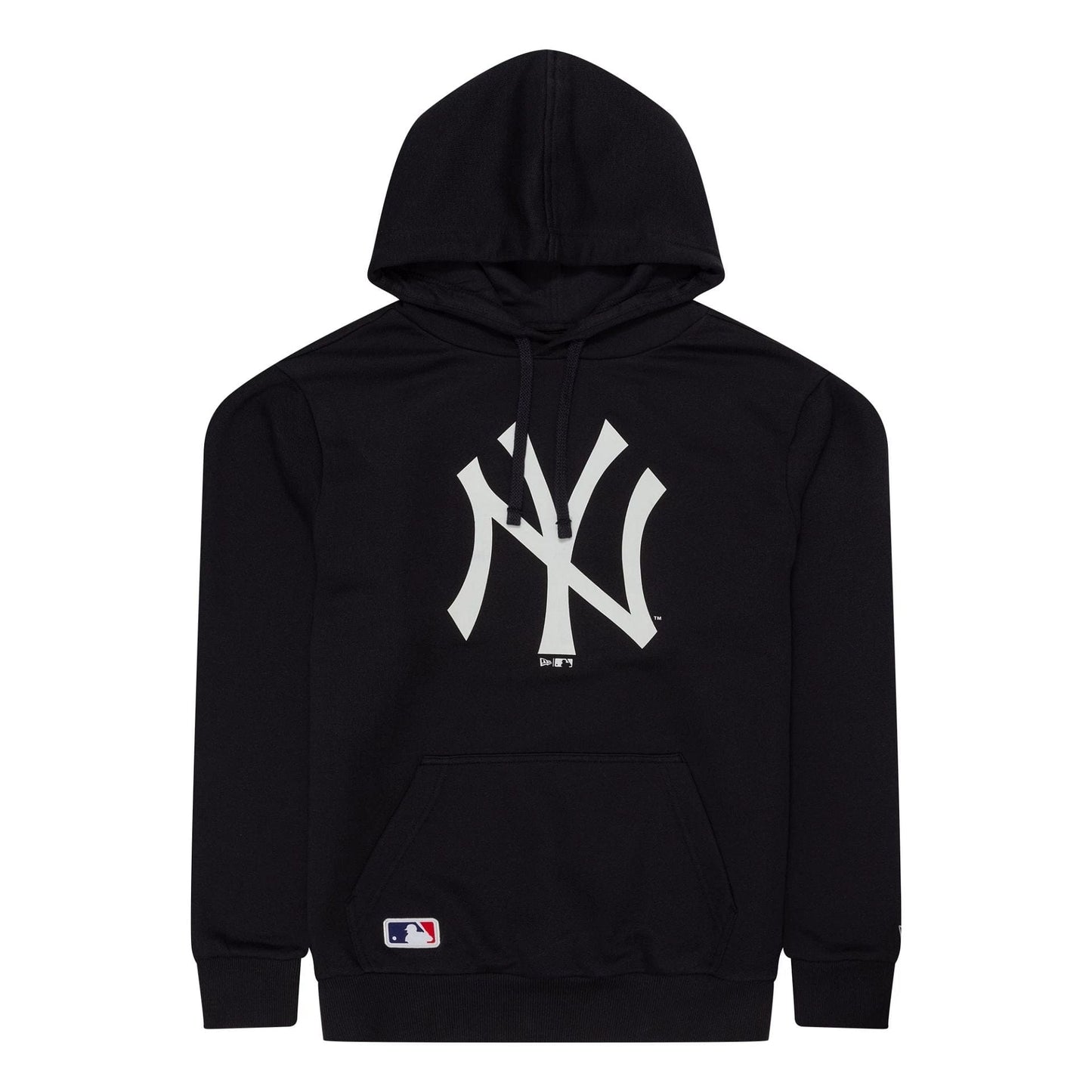 The Male model is wearing New York Yankees MLB Regular Navy Pullover Hoodie 1